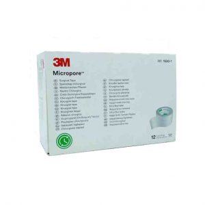 Micropore 3M. Tape quirúrgico, esparadrapo. 2,5cm x 9,1m caja de 12 unidades