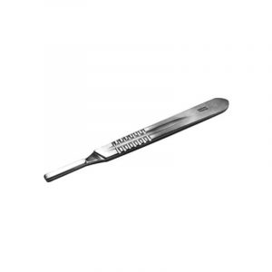 Mango de acero inoxidable para bisturí. N.4